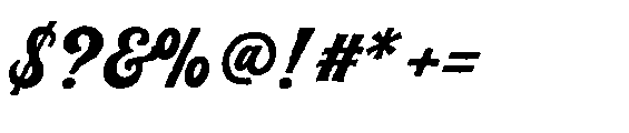 Peach Club Script Rough Bold Regular Font OTHER CHARS