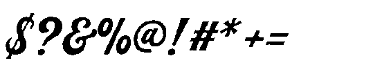 Peach Club Script Rough Regular Font OTHER CHARS