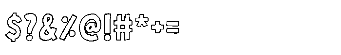 Peach Coast Outline Font OTHER CHARS