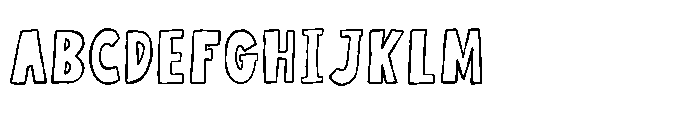 Peach Coast Outline Font UPPERCASE