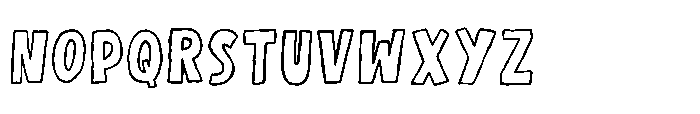 Peach Coast Outline Font UPPERCASE