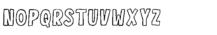 Peach Coast Outline Font LOWERCASE