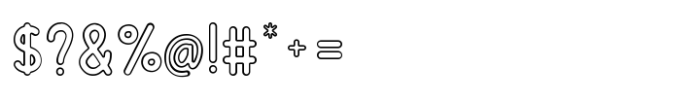 Peach Plum Outline Font OTHER CHARS