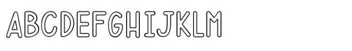 Peach Plum Outline Font UPPERCASE