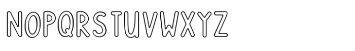 Peach Plum Outline Font UPPERCASE