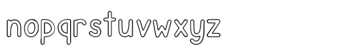 Peach Plum Outline Font LOWERCASE