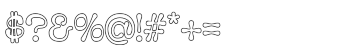 Peacy Outline Font OTHER CHARS