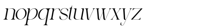 Pearce Vogue Italic Font LOWERCASE