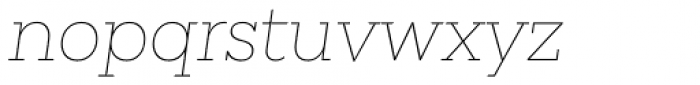 Peckham Thin Italic Font LOWERCASE