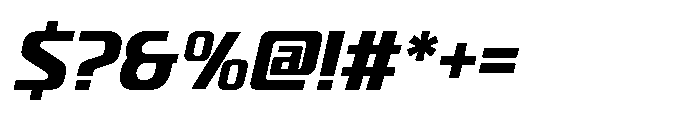 Pedal Track Slant Font OTHER CHARS