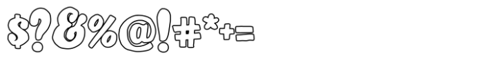 Pegia Display Outline Font OTHER CHARS