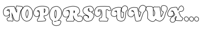 Pegia Display Outline Font UPPERCASE