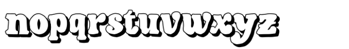 Pegia Display Shadow Font LOWERCASE