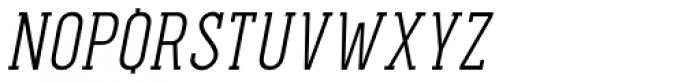 Pekora Light Slab Serif Italic Font UPPERCASE