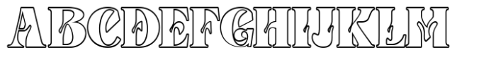 Pelix Regular Outline Font UPPERCASE