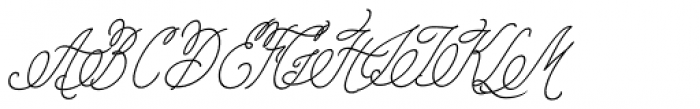 Pen Swan Monoline Italic Font UPPERCASE