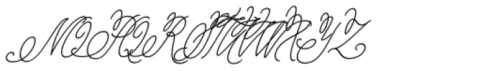 Pen Swan Monoline Italic Font UPPERCASE