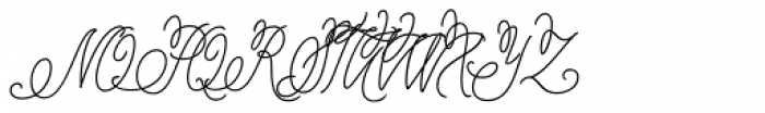 Pen Swan Monoline Font UPPERCASE