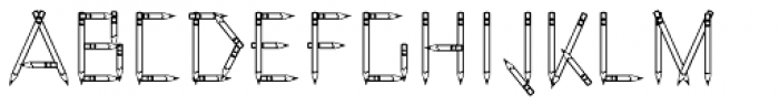 Pencil Out Font UPPERCASE