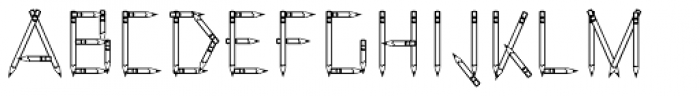 Pencil Out Font LOWERCASE