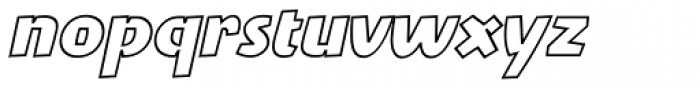 Penguin Outline Italic Font LOWERCASE