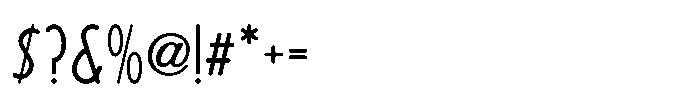 Penlettered Note JNL Regular Font OTHER CHARS