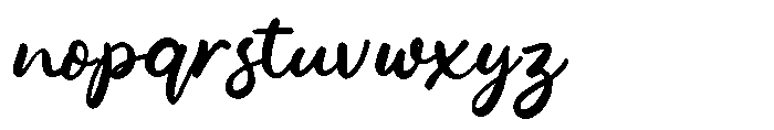Penned Casual Font LOWERCASE