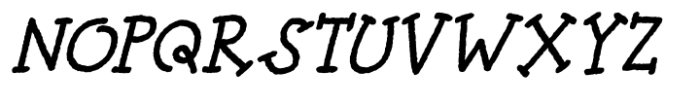 Penny Scrap Italic Font UPPERCASE