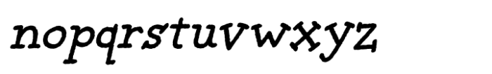 Penny Scrap Italic Font LOWERCASE