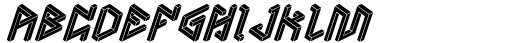 Penrose Geometric B Black Italic Font UPPERCASE