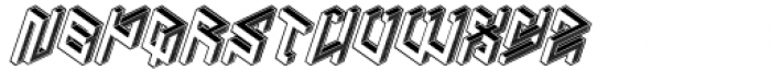 Penrose Geometric B Bold Italic Reverse Font UPPERCASE