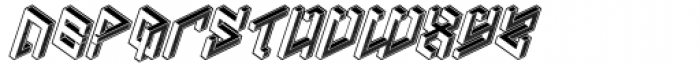 Penrose Geometric B Bold Italic Reverse Font LOWERCASE