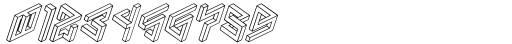 Penrose Geometric B Italic Outline Font OTHER CHARS