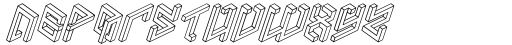 Penrose Geometric B Italic Outline Font LOWERCASE
