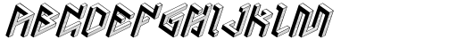 Penrose Geometric B Italic Font UPPERCASE