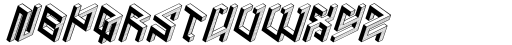 Penrose Geometric B Italic Font UPPERCASE
