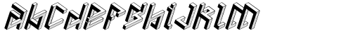 Penrose Geometric B Italic Font LOWERCASE