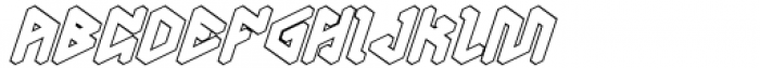 Penrose Geometric B Mask Italic Line Font UPPERCASE