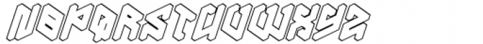 Penrose Geometric B Mask Italic Line Font UPPERCASE