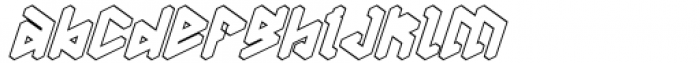 Penrose Geometric B Mask Italic Line Font LOWERCASE