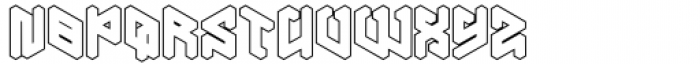 Penrose Geometric B Mask Line Font UPPERCASE