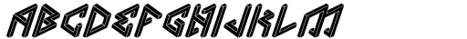 Penrose Geometric Black Italic Font UPPERCASE