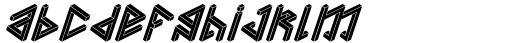 Penrose Geometric Black Italic Font LOWERCASE