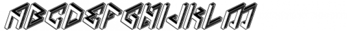 Penrose Geometric Bold Italic Reverse Font UPPERCASE