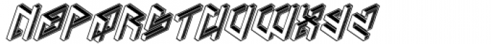 Penrose Geometric Bold Italic Reverse Font UPPERCASE