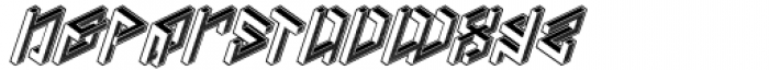 Penrose Geometric Bold Italic Reverse Font LOWERCASE