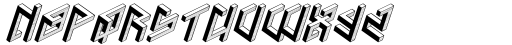 Penrose Geometric Italic Font UPPERCASE