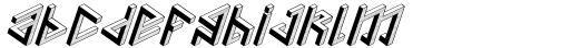 Penrose Geometric Italic Font LOWERCASE
