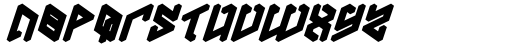 Penrose Geometric Mask B Bd Italic Font LOWERCASE