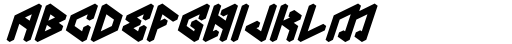 Penrose Geometric Mask Bd Italic Font UPPERCASE